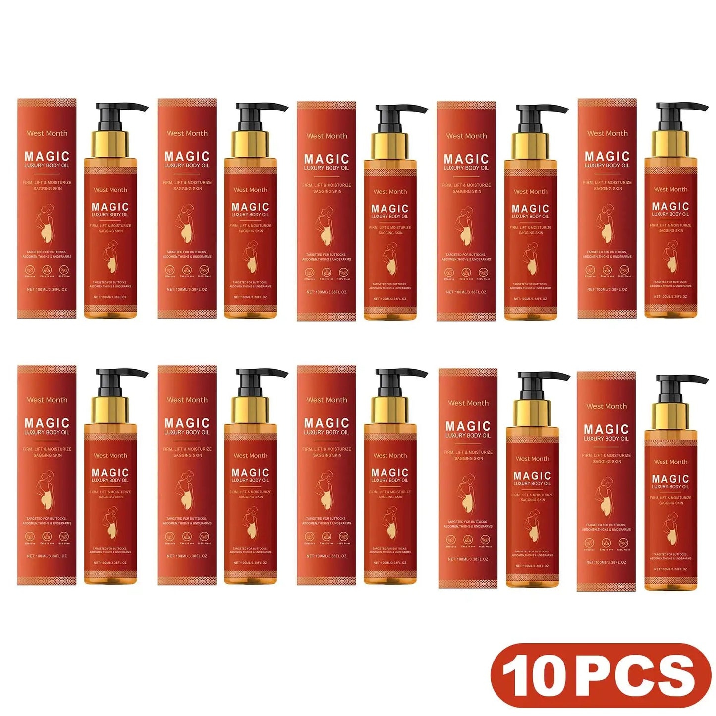 WEST MONTH Magic Luxury Body Oil for Glowing Skin Moisturizing Dry Skin Tightening Firming Chest Thighs Anti-Wrinkle Body Lotion luvshop24