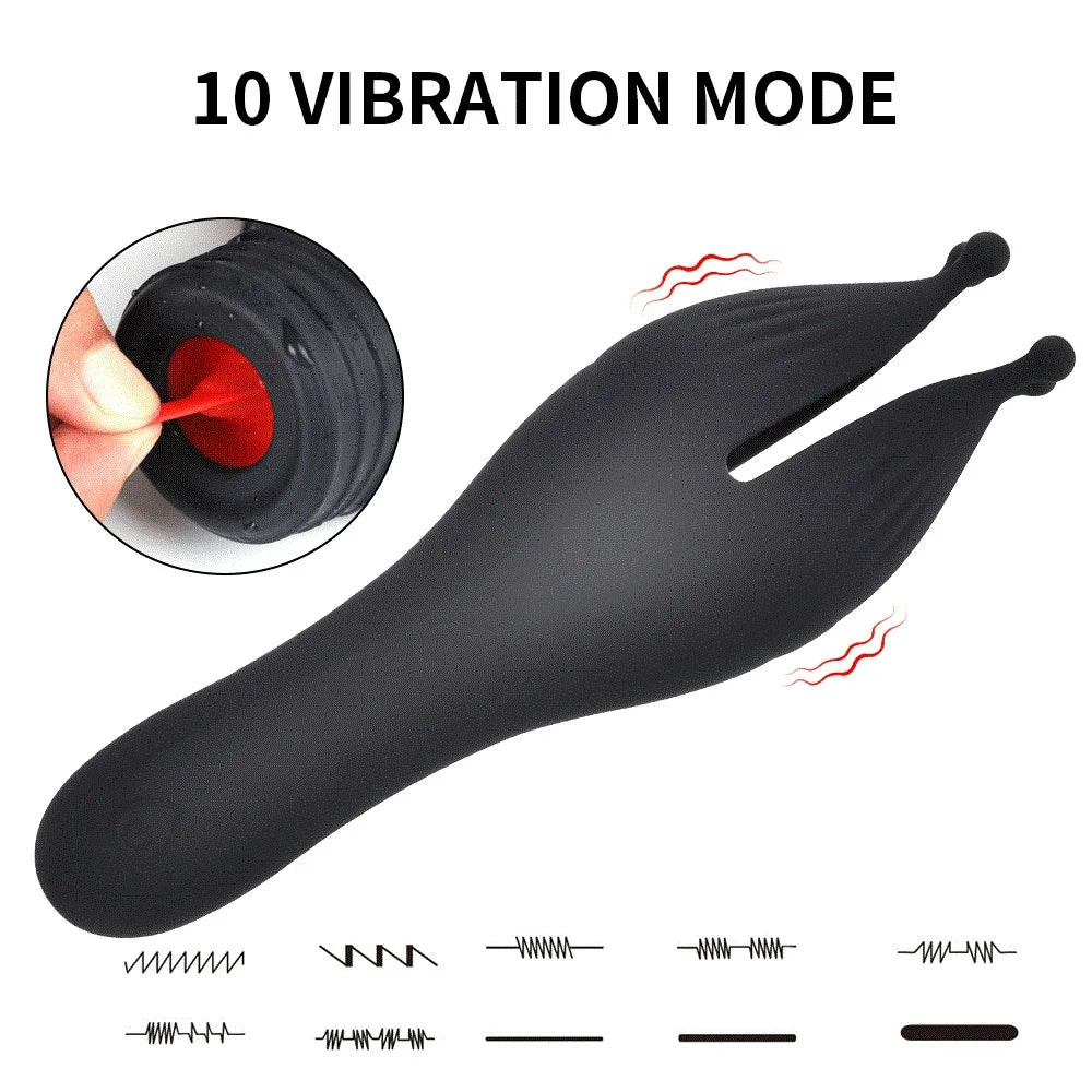 Glans Trainer for Men Powerful Vibrating Penis G Spot Masturbator Soft Fingertip Prolong Endurance Massage Vibrator Erotic Toys luvshop24