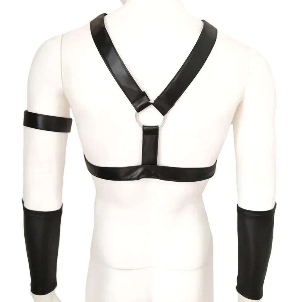 Men's Sexual Body Chest Harness Belt Lingerie Sexy Faux Leather Harness Bondage Strap Gay Male Fetish Punk Rave Costumes for Sex luvshop24