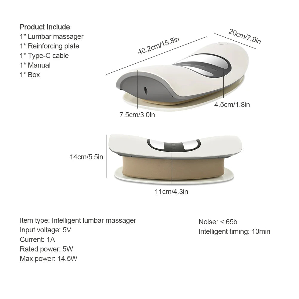 Electric Lumbar Traction Massager Adjustable Vibration Waist Massager Waist Spine Support Back Massage Machine Waist masajeador luvshop24