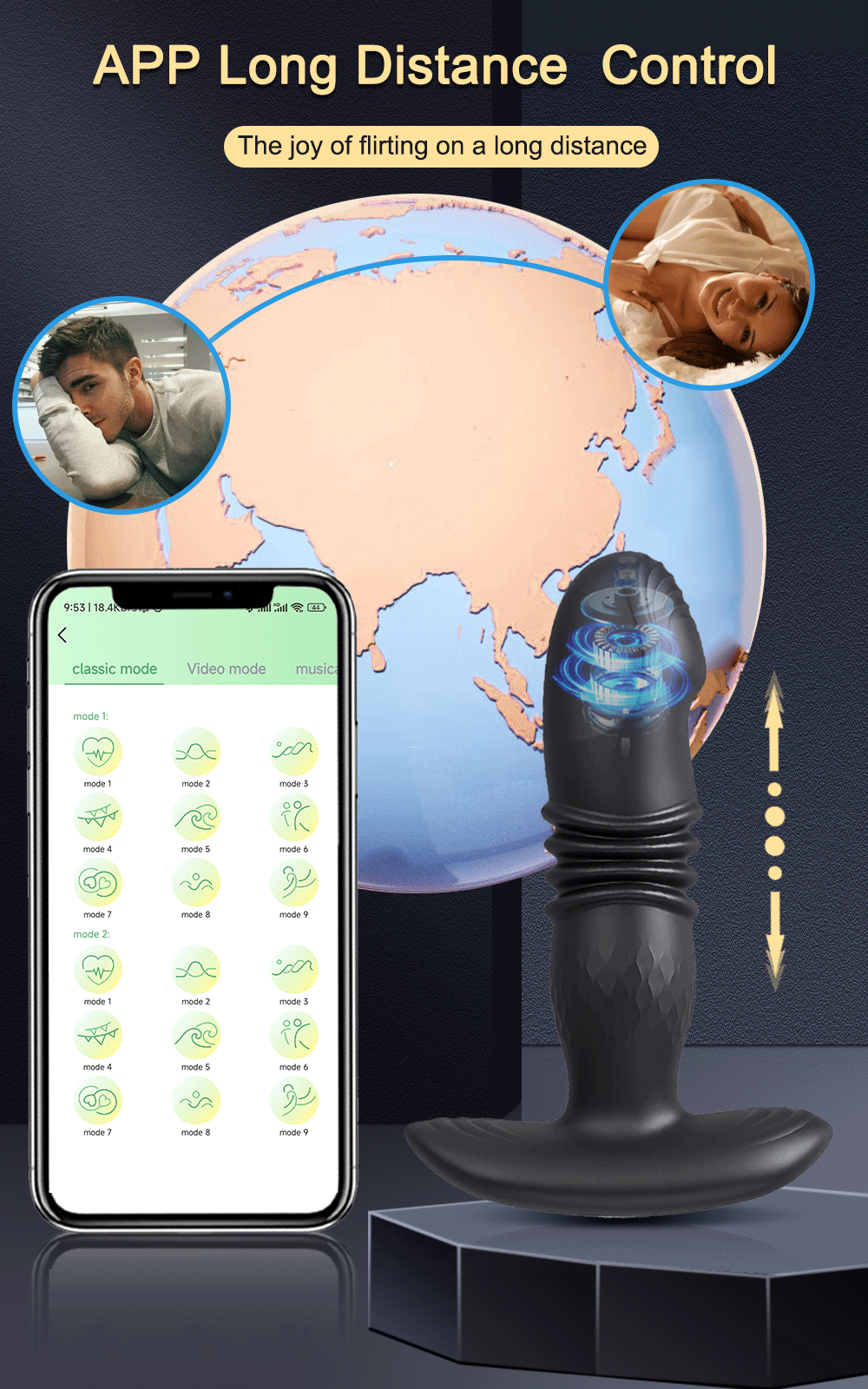 Telescopic Vibrating Butt Plug Anal Vibrator Wireless Remote Sex Toys for Women Ass Anal Dildo Prostate Massager Men Buttplug luvshop24