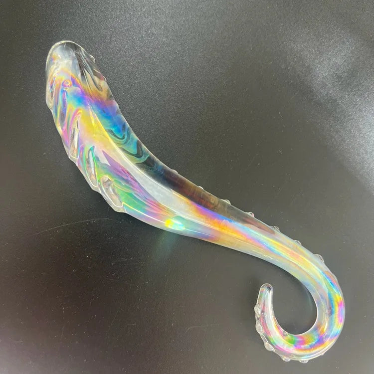 Sea Horse Glass Anal Plugs Wholesale Glass Masturbation Erotic Toys Pink Purple Black Green Blue Crystal Glass Dildos for Women luvshop24