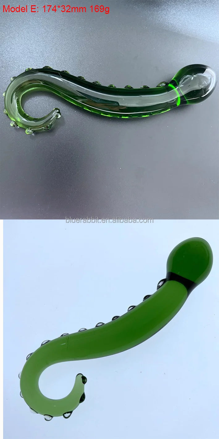 Sea Horse Glass Anal Plugs Wholesale Glass Masturbation Erotic Toys Pink Purple Black Green Blue Crystal Glass Dildos for Women luvshop24