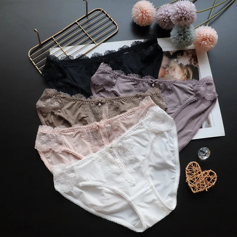 Women's Underwear Panty Sexy Lace Panties Low Waist Seamless Comfort Briefs Woman Fashion Underpants Female Lingerie luvshop24