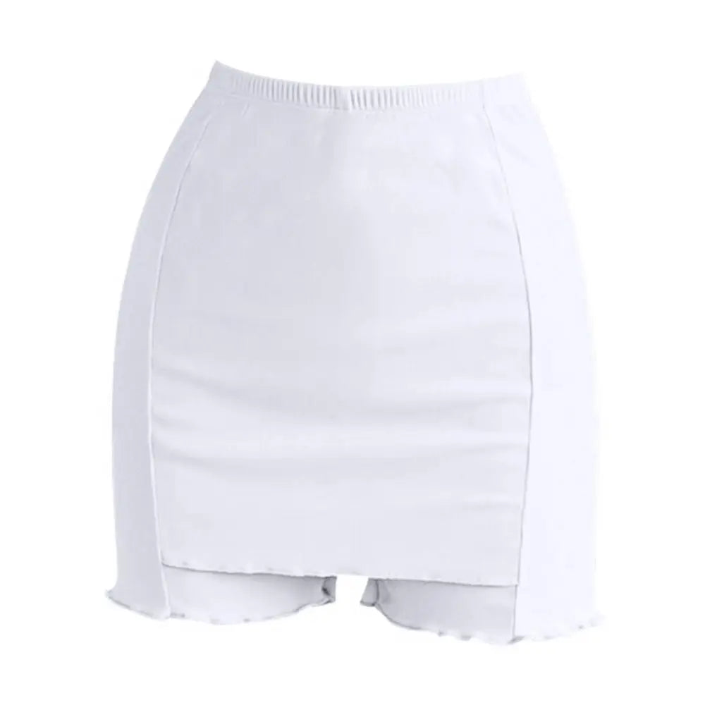 Women's Summer Ice Silk High Waist Shorts Safety Pants Double Layer Seamless Skirt Shorts Underwear Boxer Underpants luvshop24
