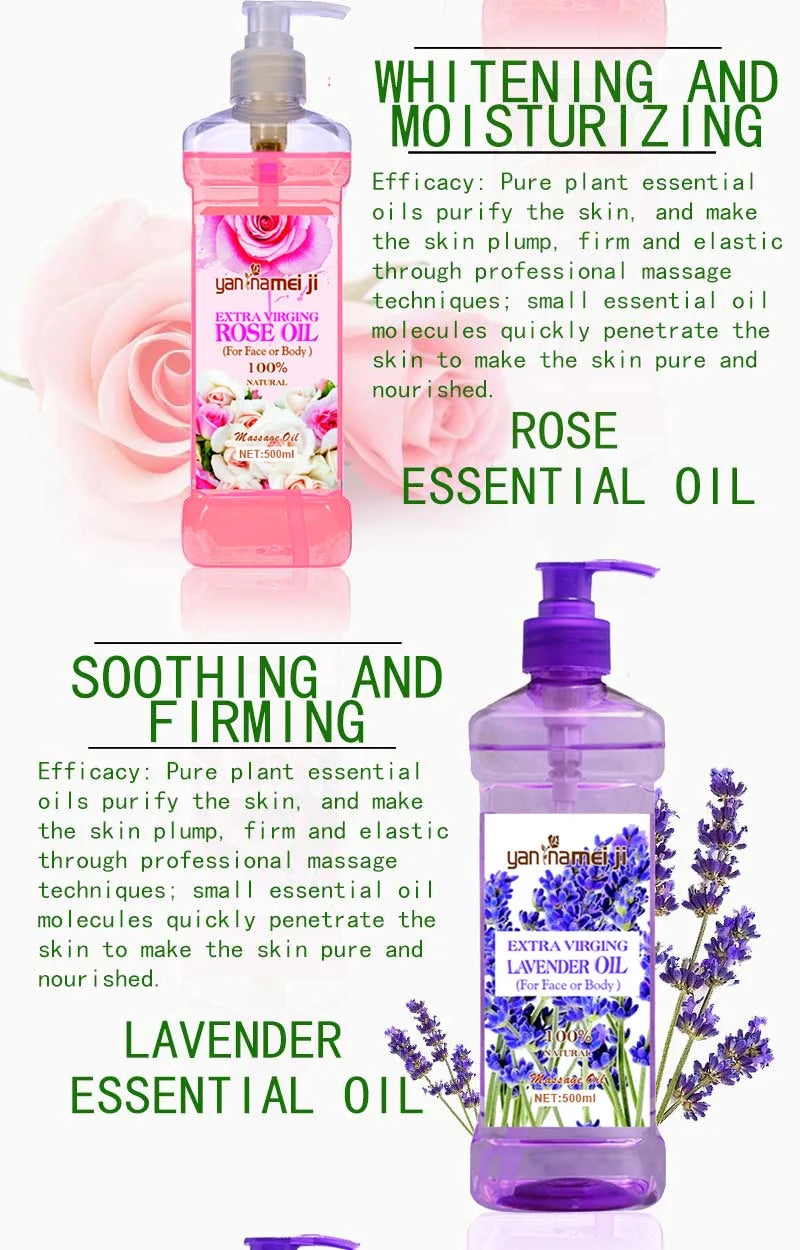 500ML Facial Body Massage Essential Oil Moisturizing Vegetable Oil Open Back Scraping Massage Essential Oil BB oil luvshop24