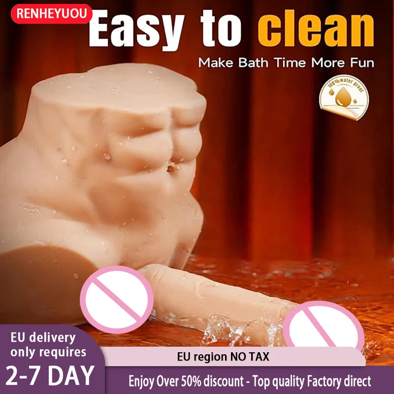 RENHEYUOU Adult Products Masturbator Penis Anal Female Sex Simulation Doll Male TPE Inverted Mold Doll Gay Sex Toys Sex dolls luvshop24
