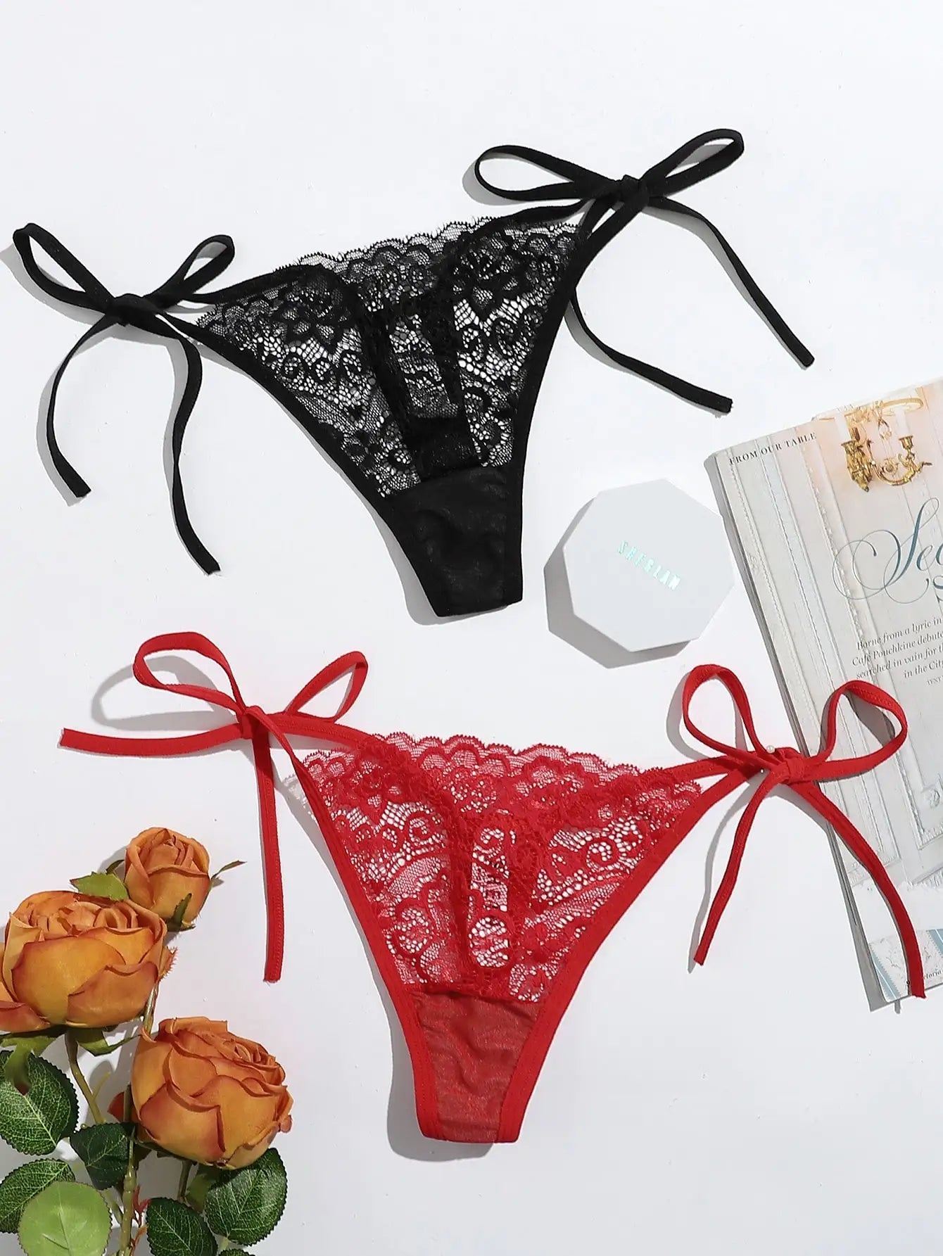 2pcs Low Waist Lace Thong For Women Sexy Panties Comfortable Underwear Female Underpants Lingerie C847 luvshop24
