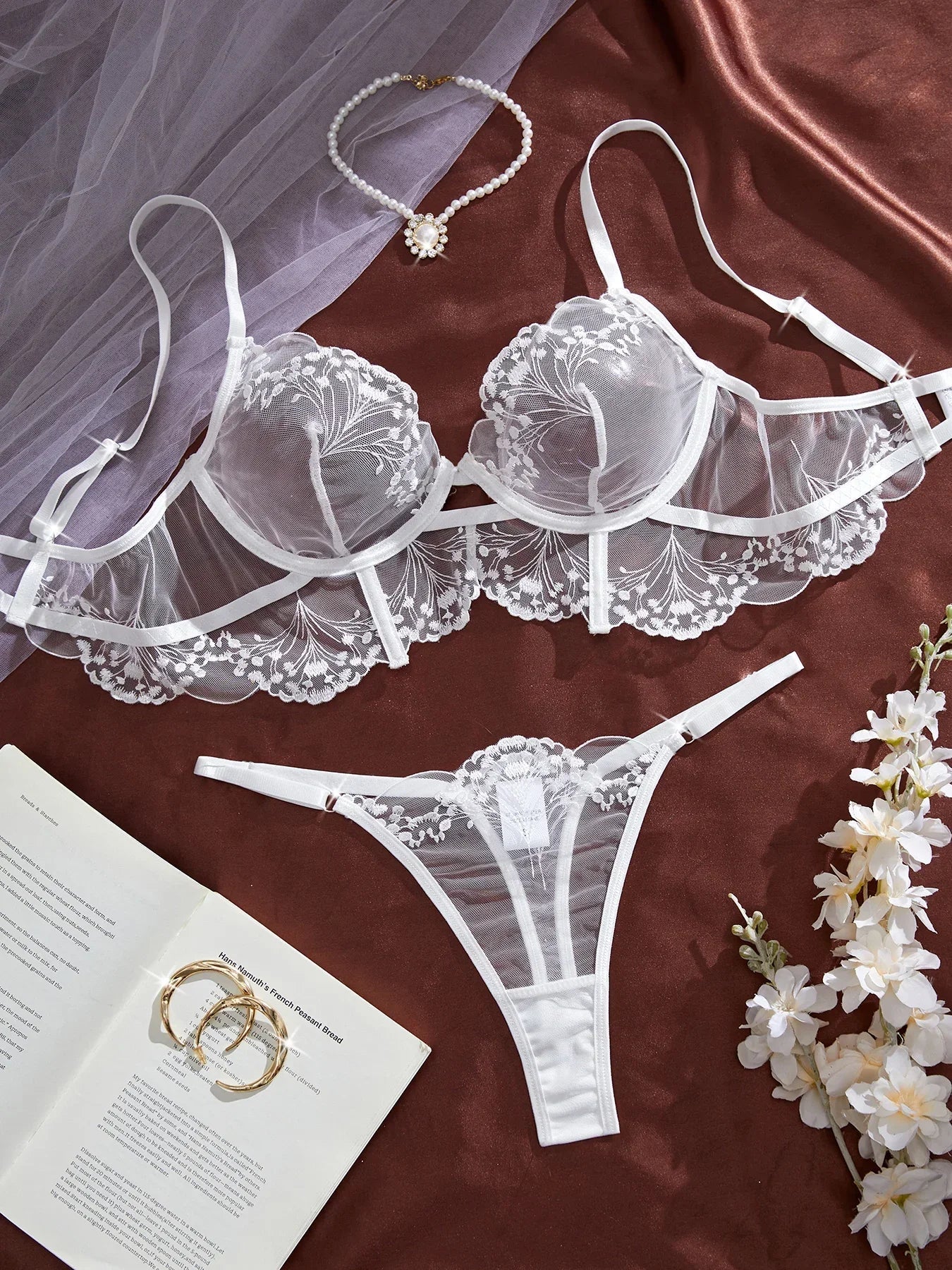 Lace Lingerie Ultra Sexy Underwear Women Set Sexy Adult Delicate Embroidery Intimate Underwear Transparent Bra Lingerie Sets luvshop24