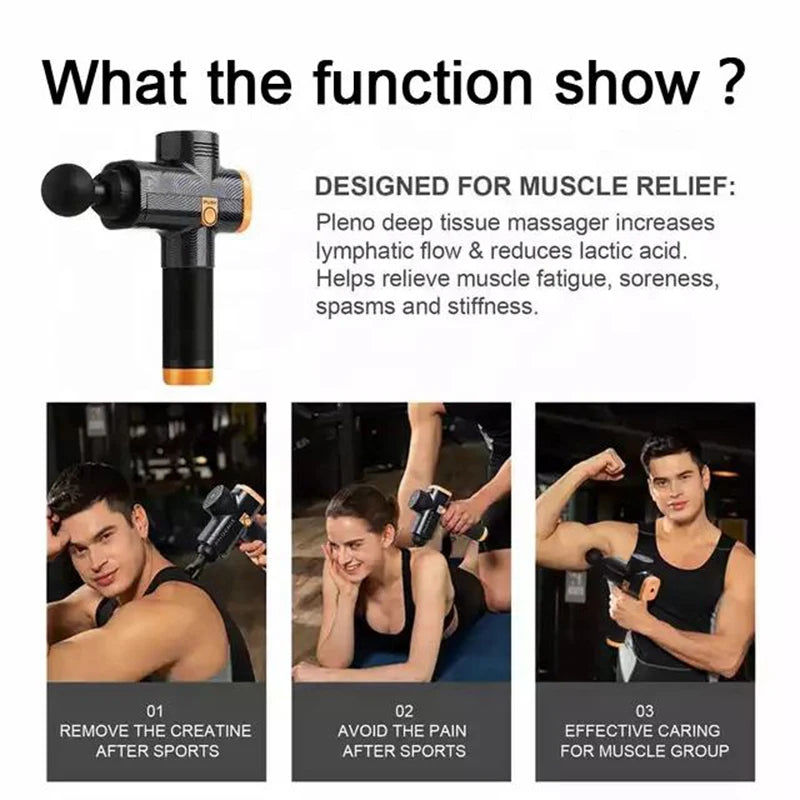 Phoenix A2 Massage Fascia Gun Athlete Vibrating Deep Tissue Strike Four-speed Adjustable Quiet Portable Electric Sports Massager luvshop24