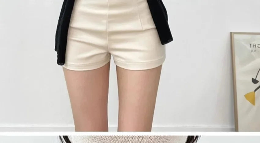 2024 New Women's High-waisted Slimming Spandex Shorts Sexy Tightening Hip Covering Versatile Casual Heat Pants Autumn luvshop24