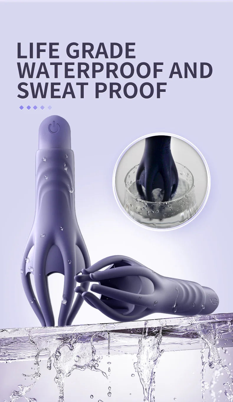 Powerful Vibrating Glans Trainer for Men Masturbator Penis G Spot Soft Fingertip Prolong Endurance Massage Vibrator Erotic Toys luvshop24