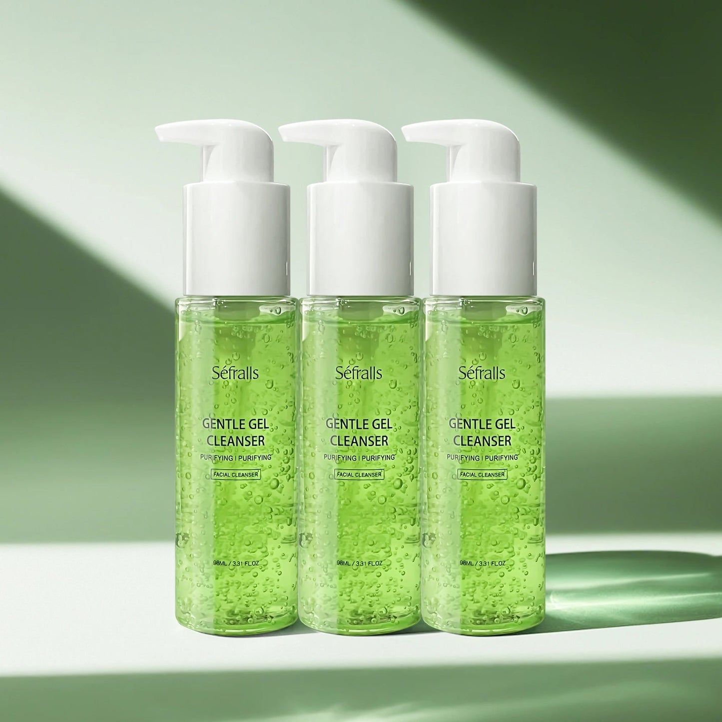 Séfralls Aloe Cleansing Gel Cleansing 98ml*3pcs Soothing And Purifying Cleansing Gel Oil Control High-Tolerance Cleanser luvshop24