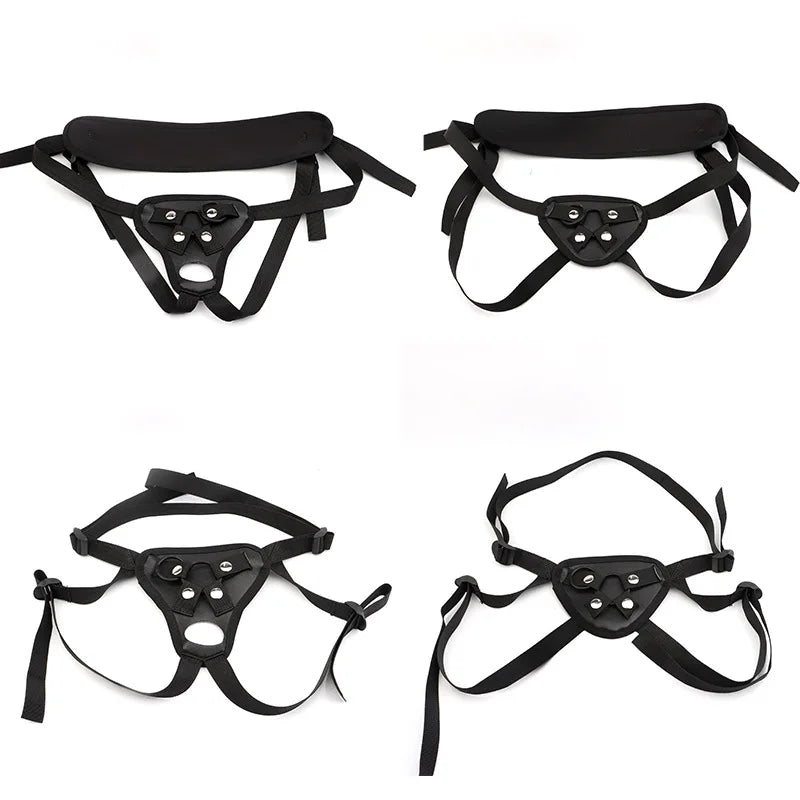 New Black Leather Dildos Pants Erotic Sex Toys for Lesbian Wearable Penis Panties Strap on Adult Game luvshop24
