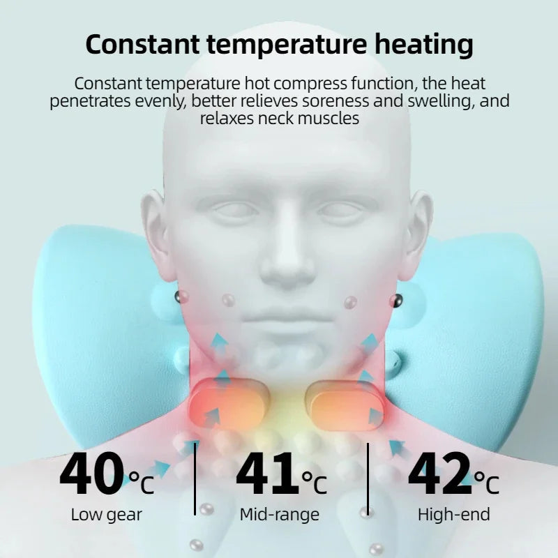 Electric Neck Massager USB Infrared Heating Airbag Neck Traction Vibration Shoulder Cervical Spine Shoulder Support Relax luvshop24