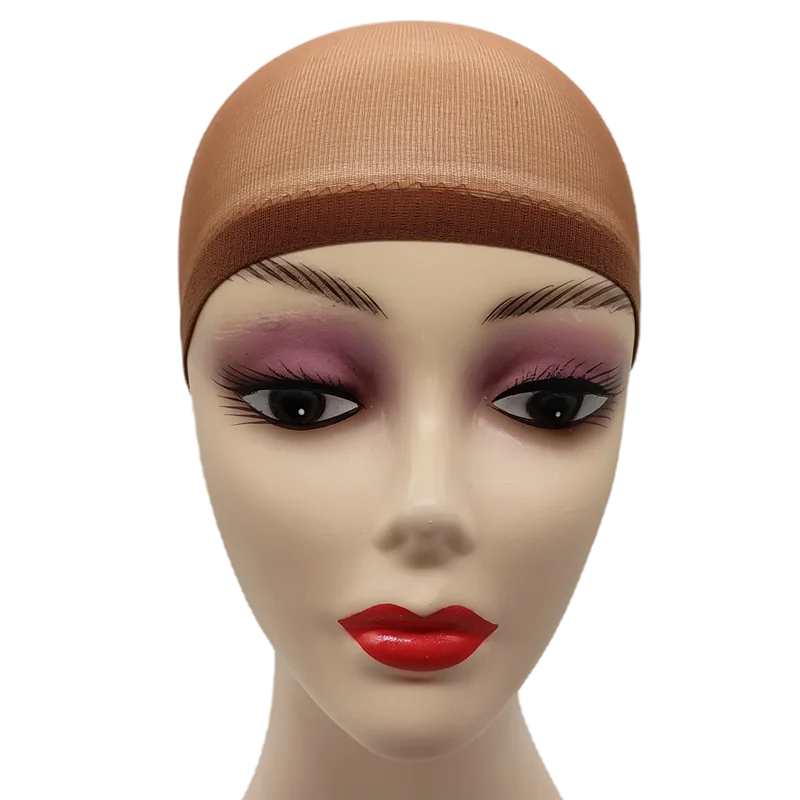 2pcs/Bag Top Stocking Wig Cap Hair Net For Weave Hair Wig Nets Black Brown Stretch Mesh Wig Cap For Making Wigs luvshop24
