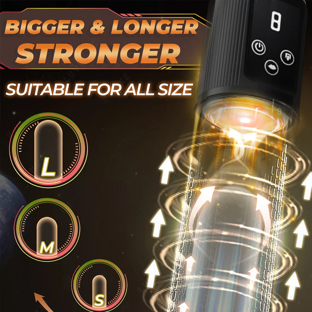 Electric penis pump expanding simulation vacuum pump expanding extension pump male masturbator penis bigger coach adult sex toys luvshop24