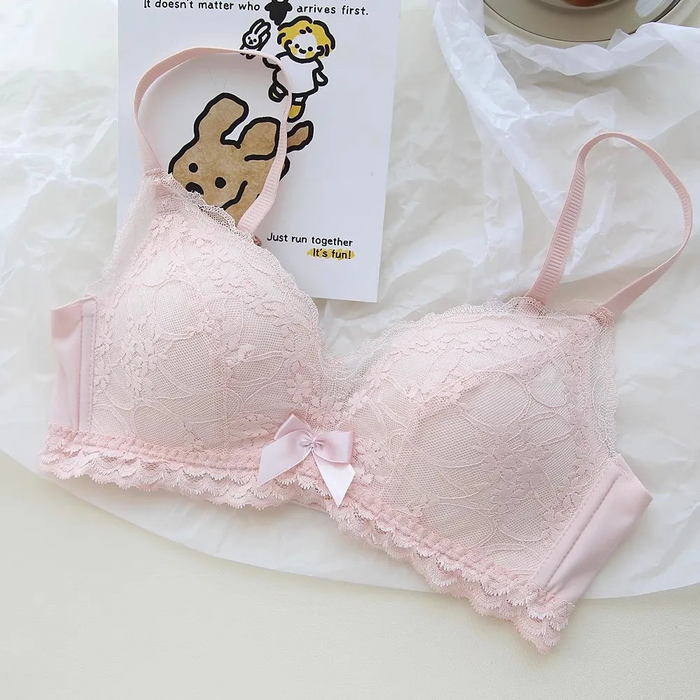 Lace Underwear Set of Female Small Breasts Gathered to Show Large on the Top Anti-Sagging Breasts Collect Vice Girls Student Bra luvshop24