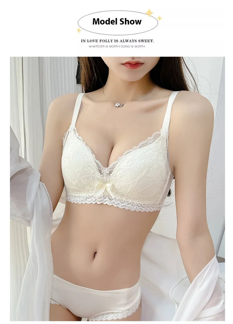 Lace Underwear Set of Female Small Breasts Gathered to Show Large on the Top Anti-Sagging Breasts Collect Vice Girls Student Bra luvshop24