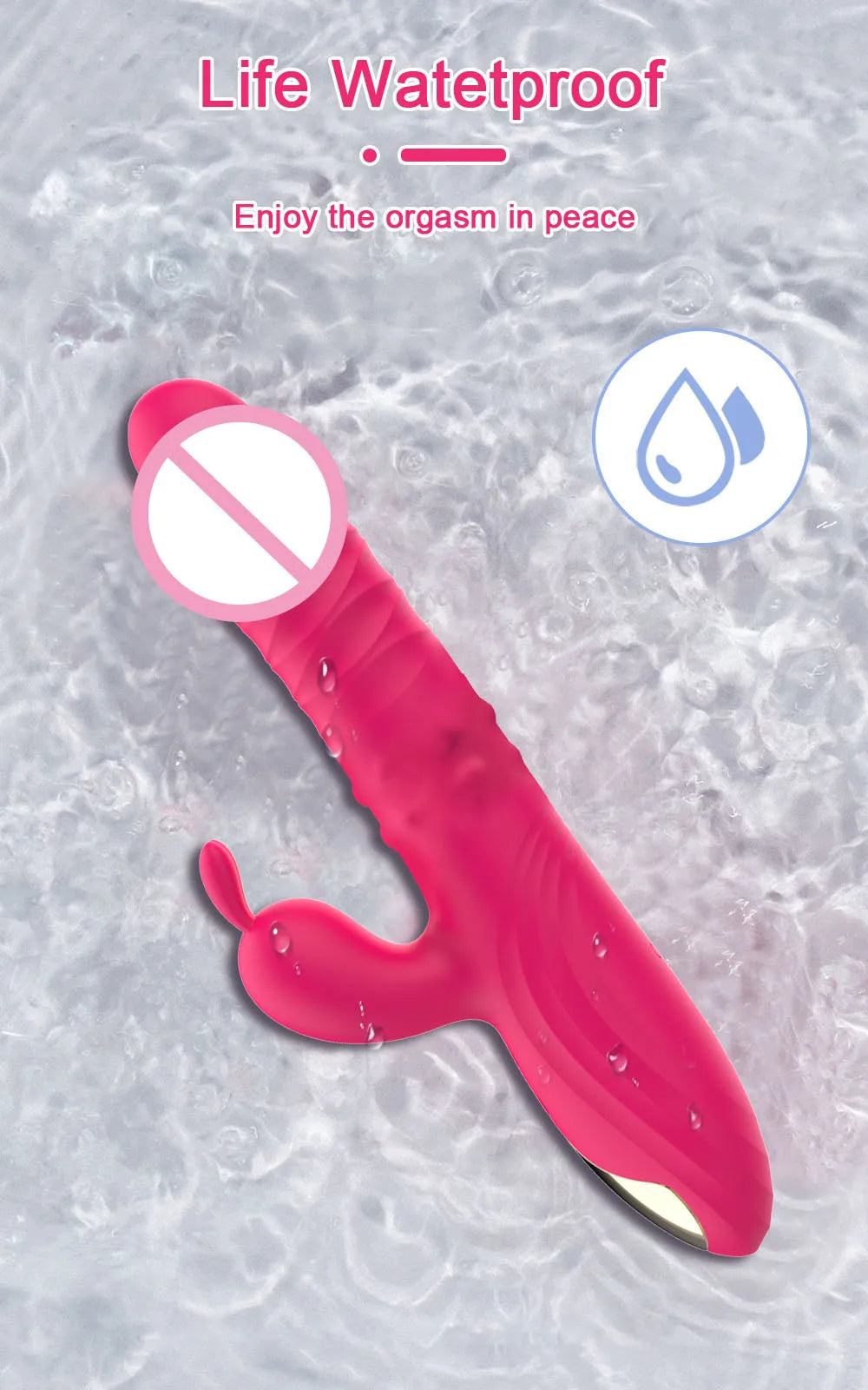Rabbit Vibrator For Women Powerful G Spot Telescopic Rotating Clitoris Vagina Stimulator Female Masturbator For Adult Sexy Toys luvshop24