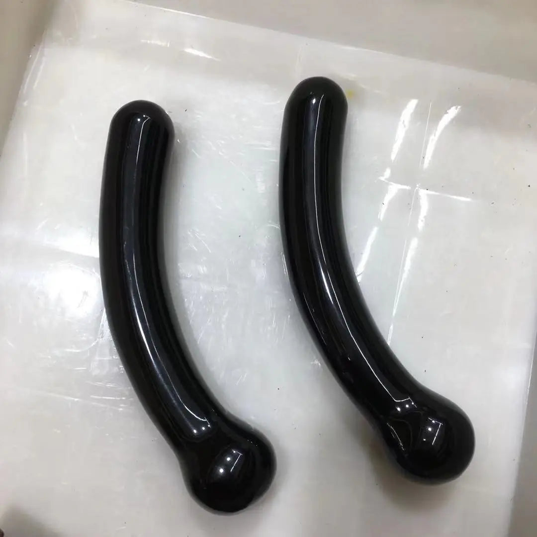 18cm Black Obsidian Yoni Massage Wand Magic Crystal Face Care Pleasure Stick For Women Body Massage Kegel Exercise Hearth Care luvshop24