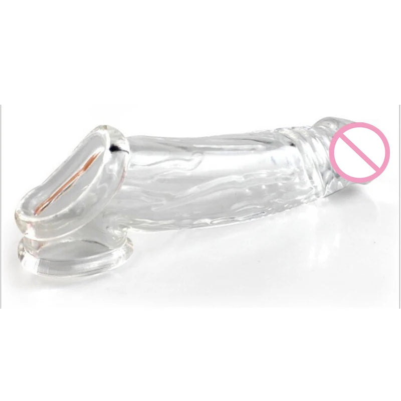 Silicone Cock Ring Soft Realistic Penis Sleeve Extender Condom Penis Ring Delayed Ejaculation Dick Cover Case Cock Header luvshop24