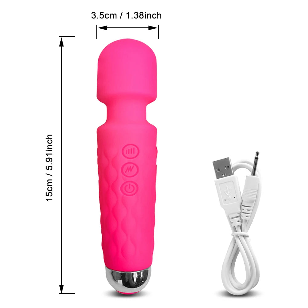 G spot Clitoris Stimulator Vibrator Adult Supplies for Women Powerful 20 Modes Clit Massager Female AV Magic-Wand Erotic Toys luvshop24
