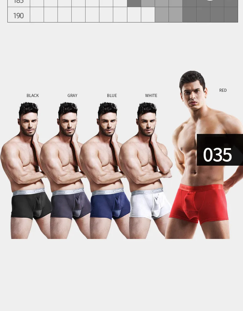 Men's Boxer Shorts Push Up Underwear Modal Underpants Male Brethable Bullet Separation Pouch Panties Cueca Plus Size L-5XL luvshop24