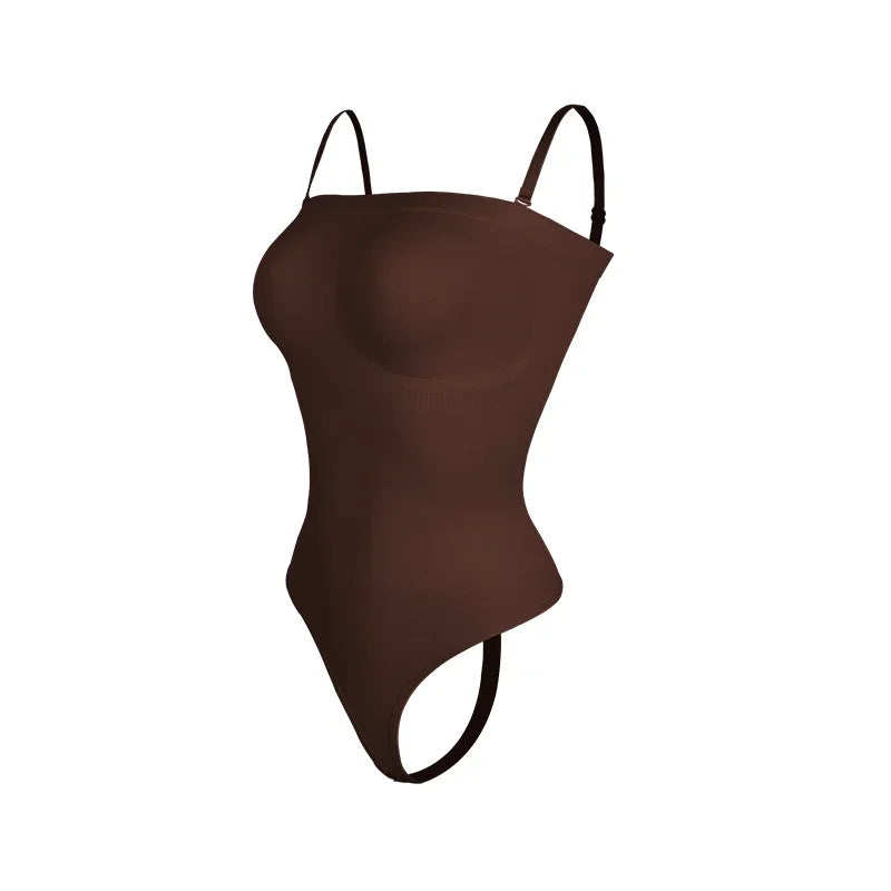 Womens Sexy Bodysuits Tummy Control Thong Shapewear Waist Trainer Corset Adjustable Strap Fajas Soft Sleeveless Lingerie Push Up luvshop24