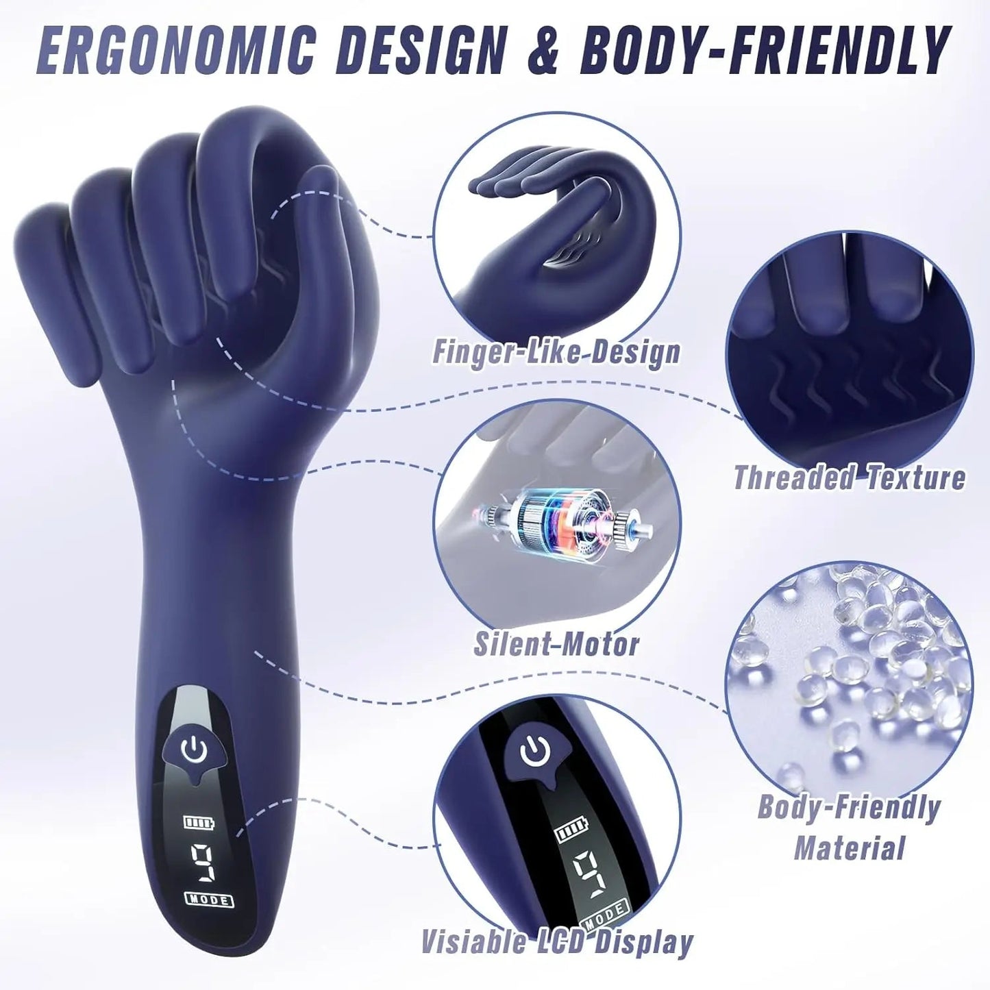 Sex Toys for Men Rechargeable Penis Massager with 9 Vibrators Male Masturbator Delay Lasting Glans Trainer Men's Glans Vibrator luvshop24