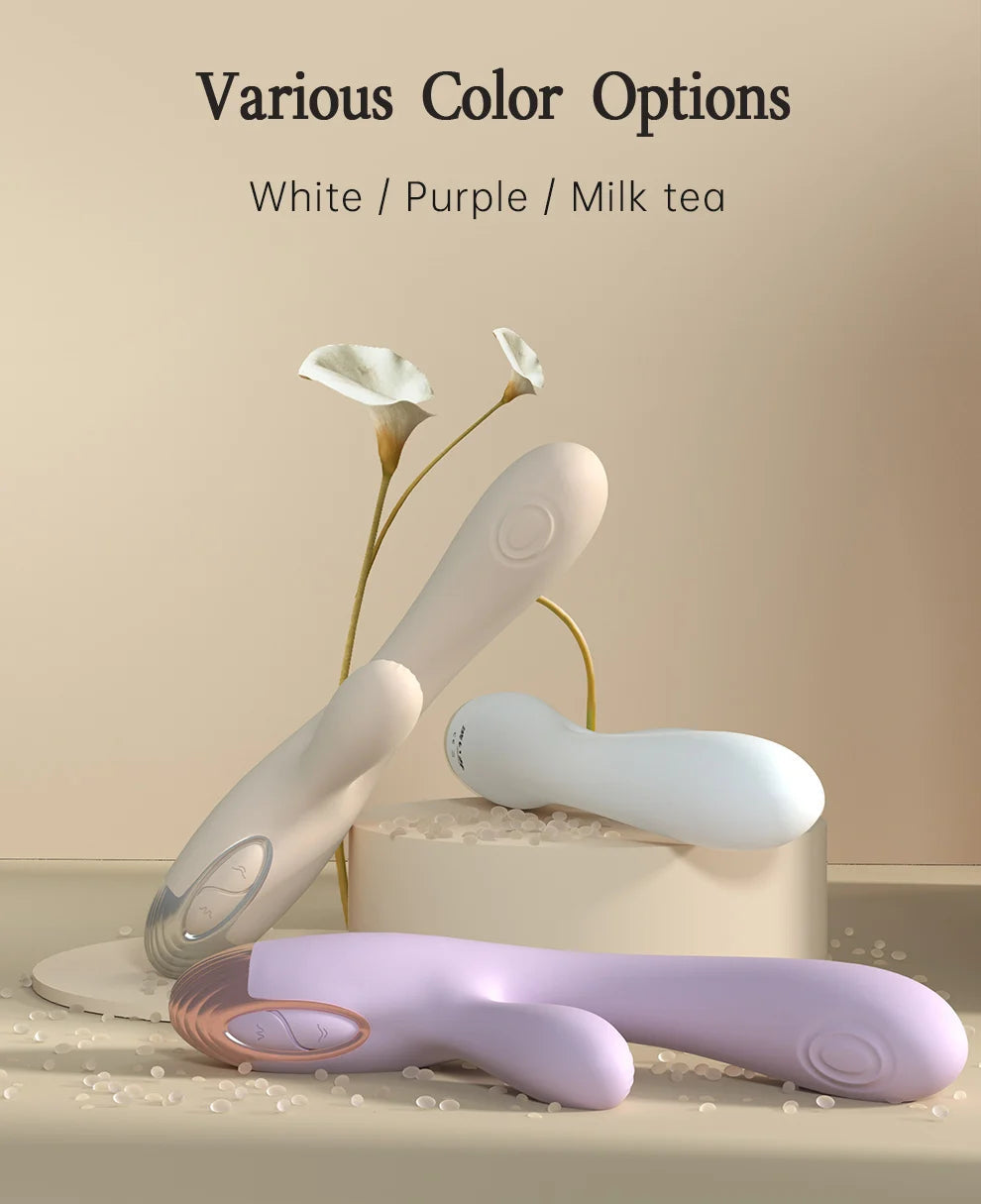 DRY WELL Rabbit Vibrator with Unique Patting Function Clitoris Stimulator Dildo with 10 Powerful Modes Dual Motor Stimulator luvshop24