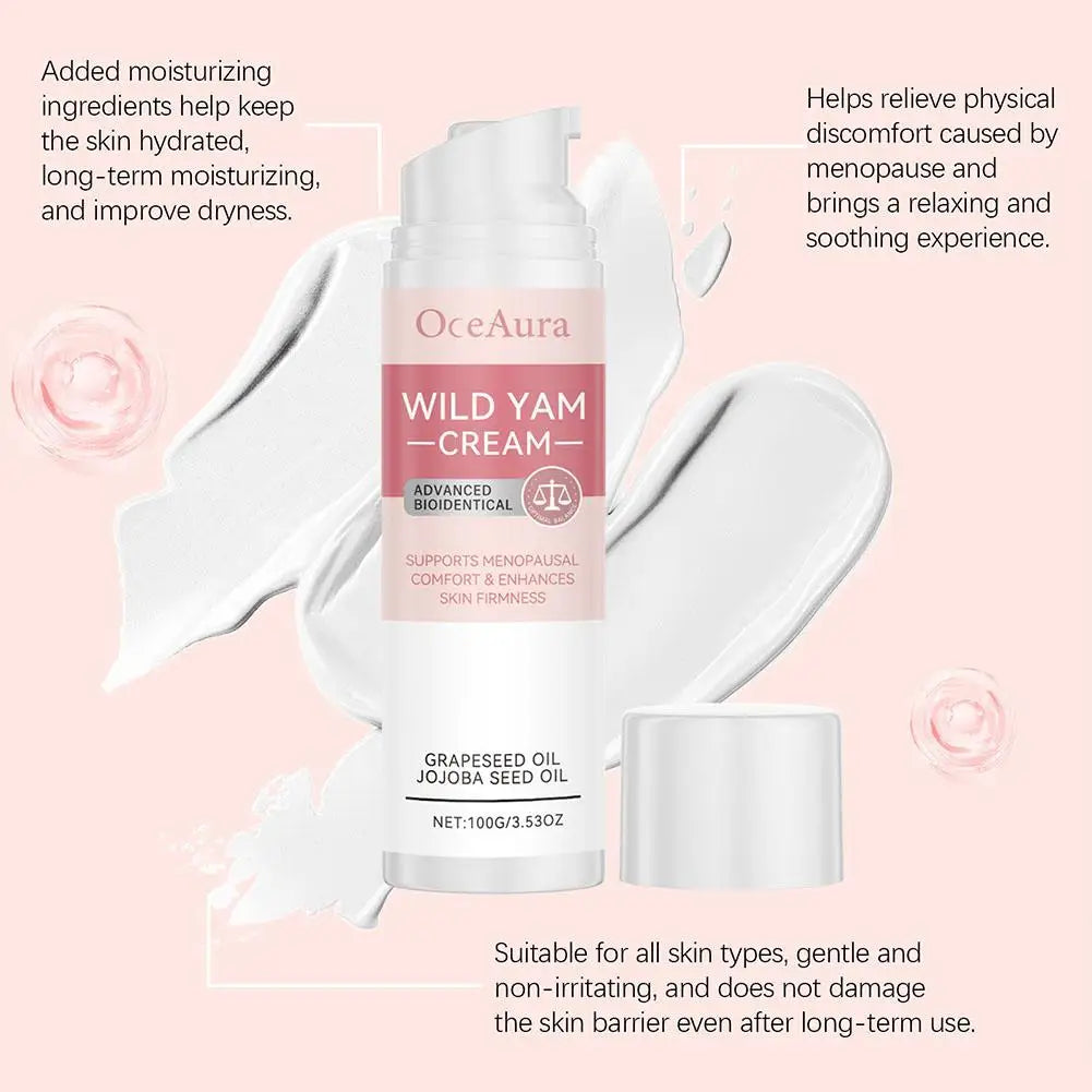 Wild Yam Cream Facial Cream For Women Natural Estrogen Moisturizer Cream With Wild Yam Hydrates, Firms & Revitalizes Skin Care luvshop24