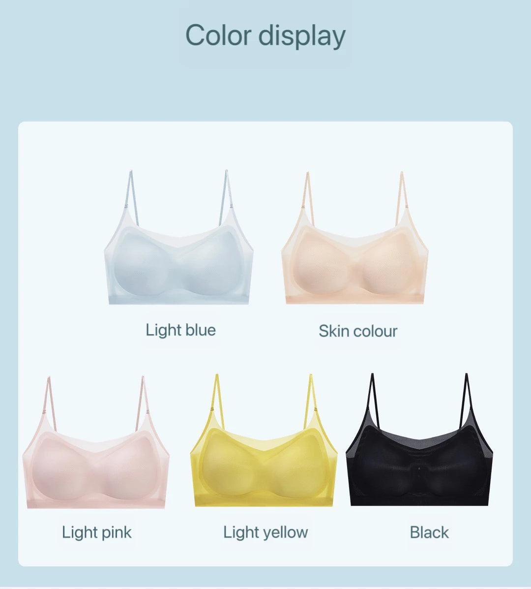 1pcs Summer Women Ultrathin Sport Bra Ms.Basic Thin Vest With Padded Female Brassier Ladys Ice Silk Seamless Comfort breath Bras luvshop24