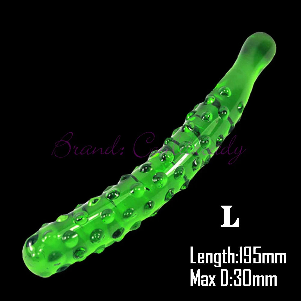 Pyrex Glass Dildo 195x33mm Fake Penis Crystal Anal Beads Butt Plug Prostate Massager G Spot Female Masturbation Toys luvshop24