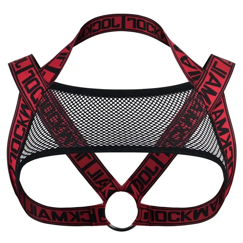 Jockmail Leather Sex Underwear Adults Erotic Lingerie Elastic Suit Sissy Bra Bondage Harness Tank Top Men for Sexy Gay Boys luvshop24