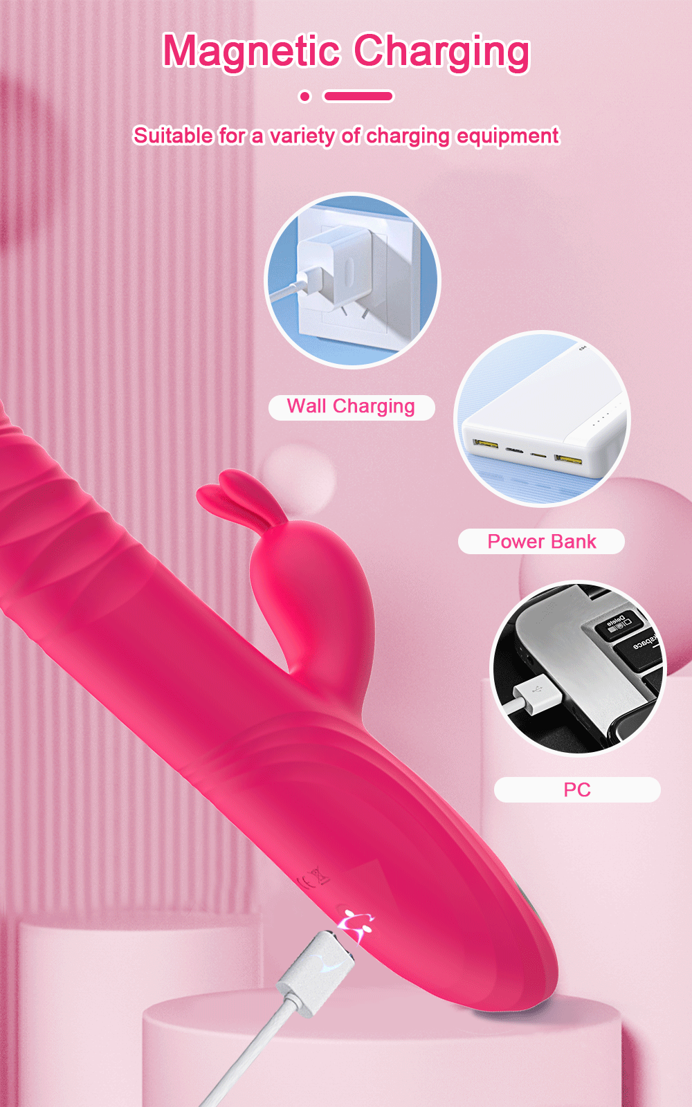Rabbit Vibrator For Women Powerful G Spot Telescopic Rotating Clitoris Vagina Stimulator Female Masturbator For Adult Sexy Toys luvshop24