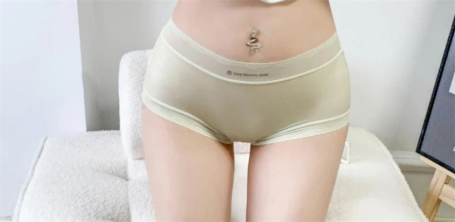 New sexy lace Panties Women Briefs ice silk breathable seamless Underwear Women ultra-thin and comfortable Female Lingerie luvshop24