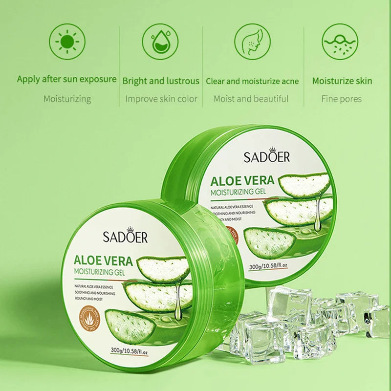 300g SADOER Aloe Vera Gel Creams Moisturizing Brightening Nourishing Firming Hydrating Face Cream Facial Skin Care Products luvshop24