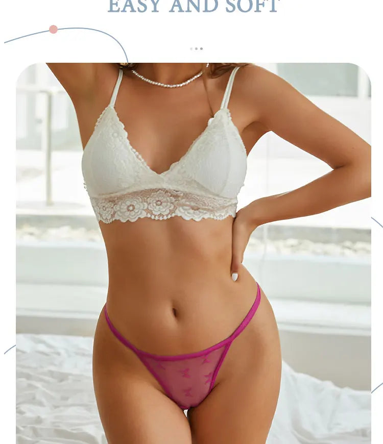 5Pcs Women Sexy Lace Floral G-String Panties String Transparent Underwear Intimates Panties Thong Low Waist Briefs Lingerie luvshop24