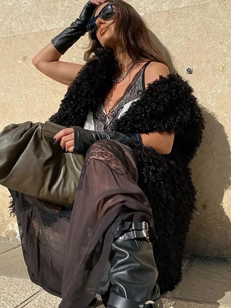 Lace Sling Long Dresses Women Sexy Sleeveless Split See Through Female Mesh Sheer Dress 2025 Summer New Lady Fashion Beach Robes luvshop24