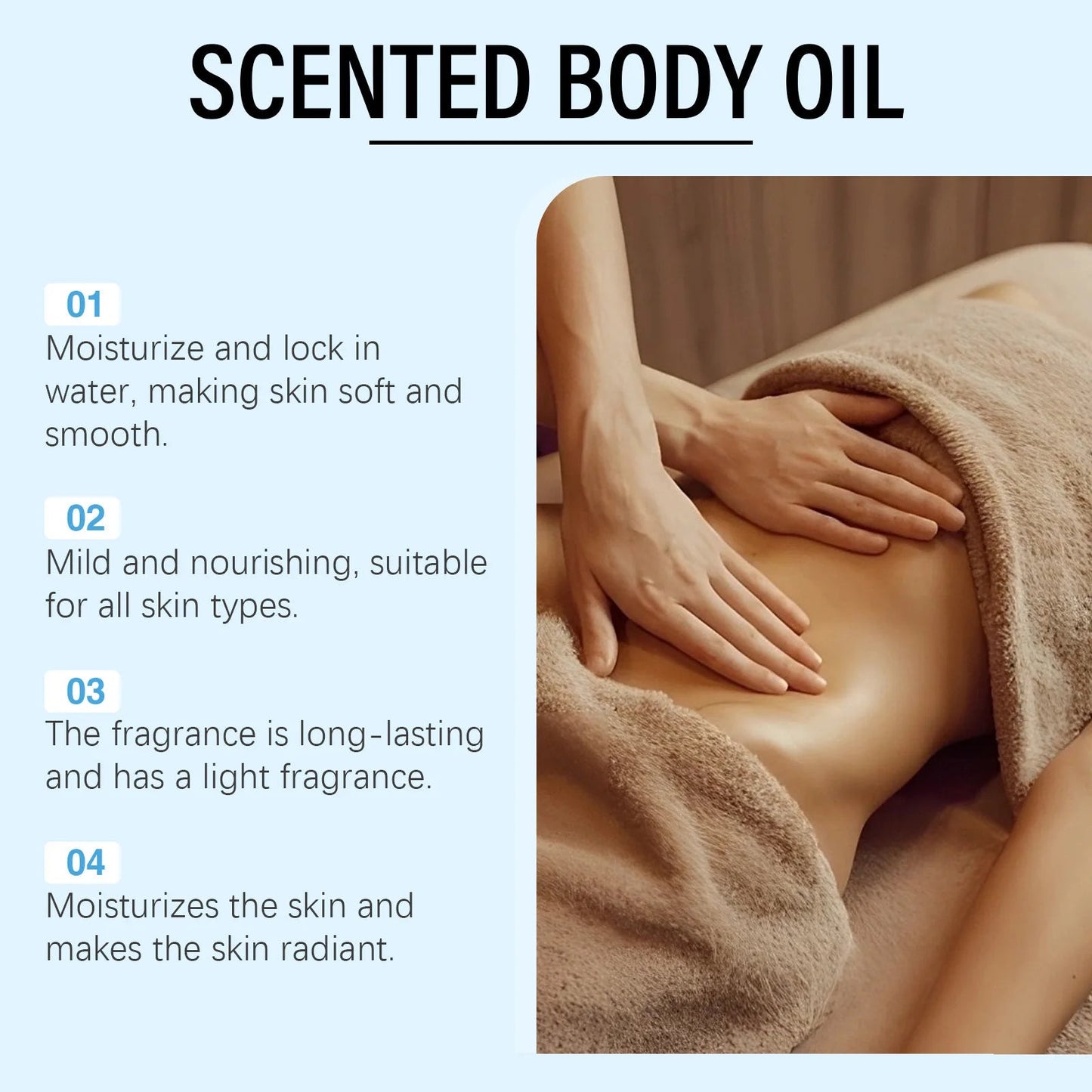 Vanilla Body Massage Oil Improve Moisturizing Relieve Stress Strengthen Nourishing Muscle Relaxing Body SPA Plant Essential Oils luvshop24