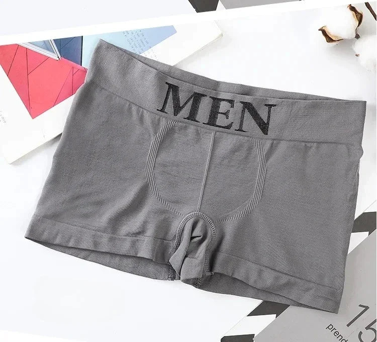 3 Pcs Men's Panties Underwear Boxers Breathable Man Boxer Solid Underpants Comfortable Male Brand Shorts Black Blue Underwear luvshop24