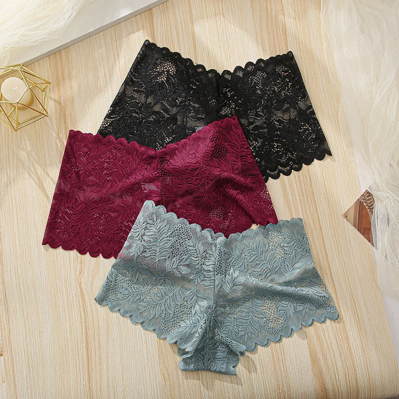 1PC Lace Underwear Sexy Women Panties Low Waist Hollow Out Ladies Briefs Transparent Female Underpants Womens Lingerie S-XL luvshop24