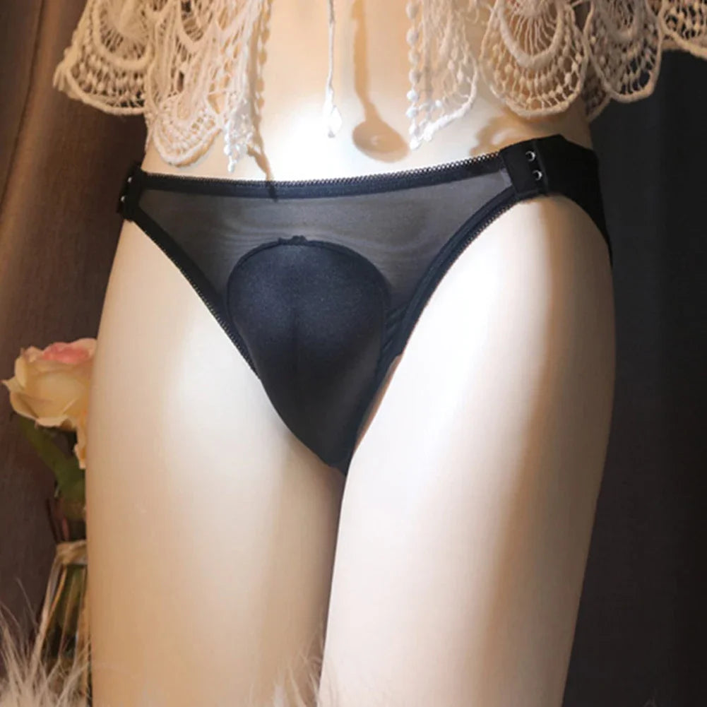 1pc Men's Crossdresser Camel Toe Briefs Panties Hiding Gaff Thongs Adjustable Elastic Shaping Sexy Underwear Lingerie Sissy luvshop24