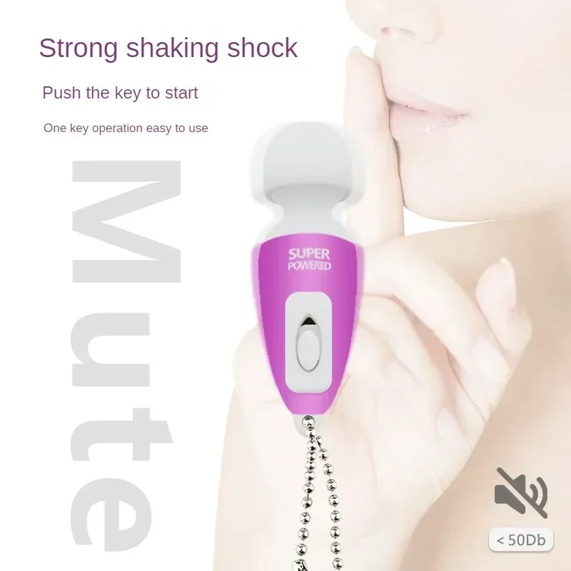 (pink)Portable Mini Massage Tiny Stress Relief Electronic Key-Chain Ring Full Body Massager Bath Accessories vibrate luvshop24