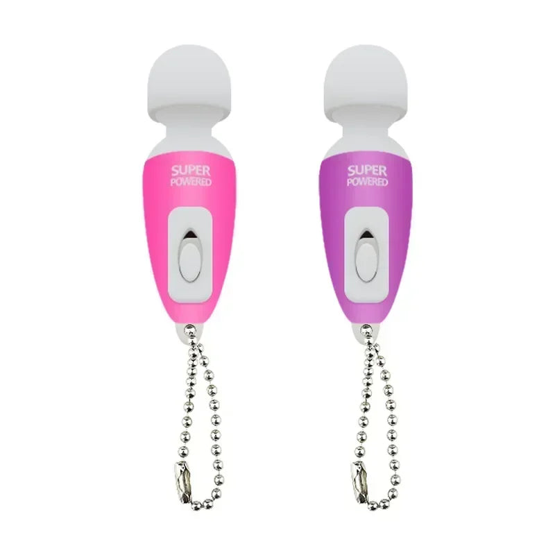 (pink)Portable Mini Massage Tiny Stress Relief Electronic Key-Chain Ring Full Body Massager Bath Accessories vibrate luvshop24