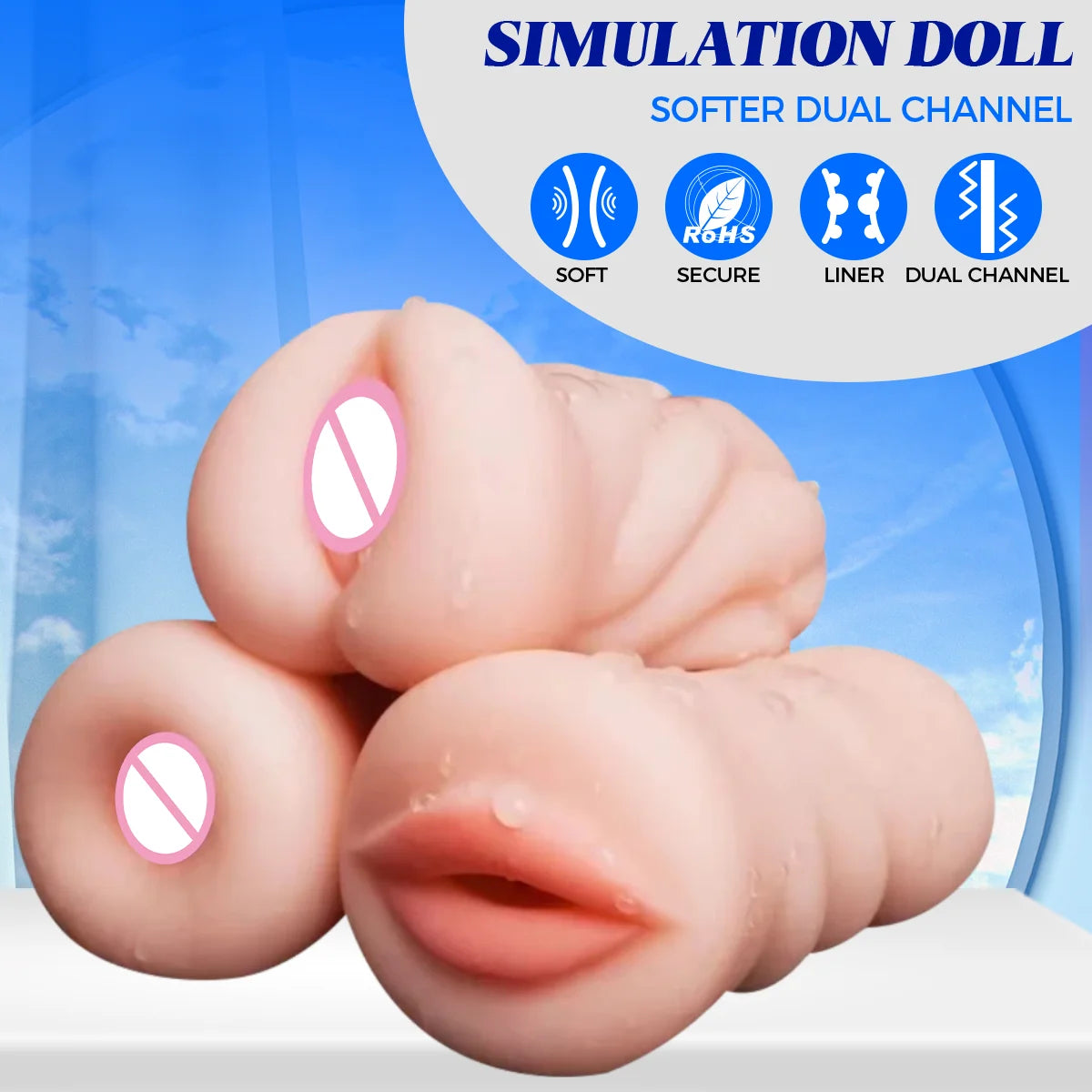 Sex Toys For Men Realistic Deep Throat Male Masturbator Silicone Artificial Mouth Vagina Anal Erotic Oral Sex Masturbator luvshop24