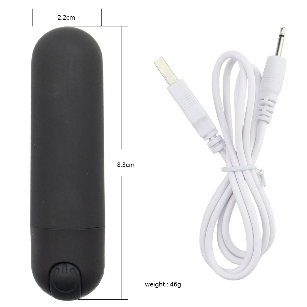 Bullet Vibrator Clitoris and G-Spot Stimulator Nipple Vibrate Massager Vibrating Wand Orgasm Vagina Dildo 10 Speeds for Travel luvshop24