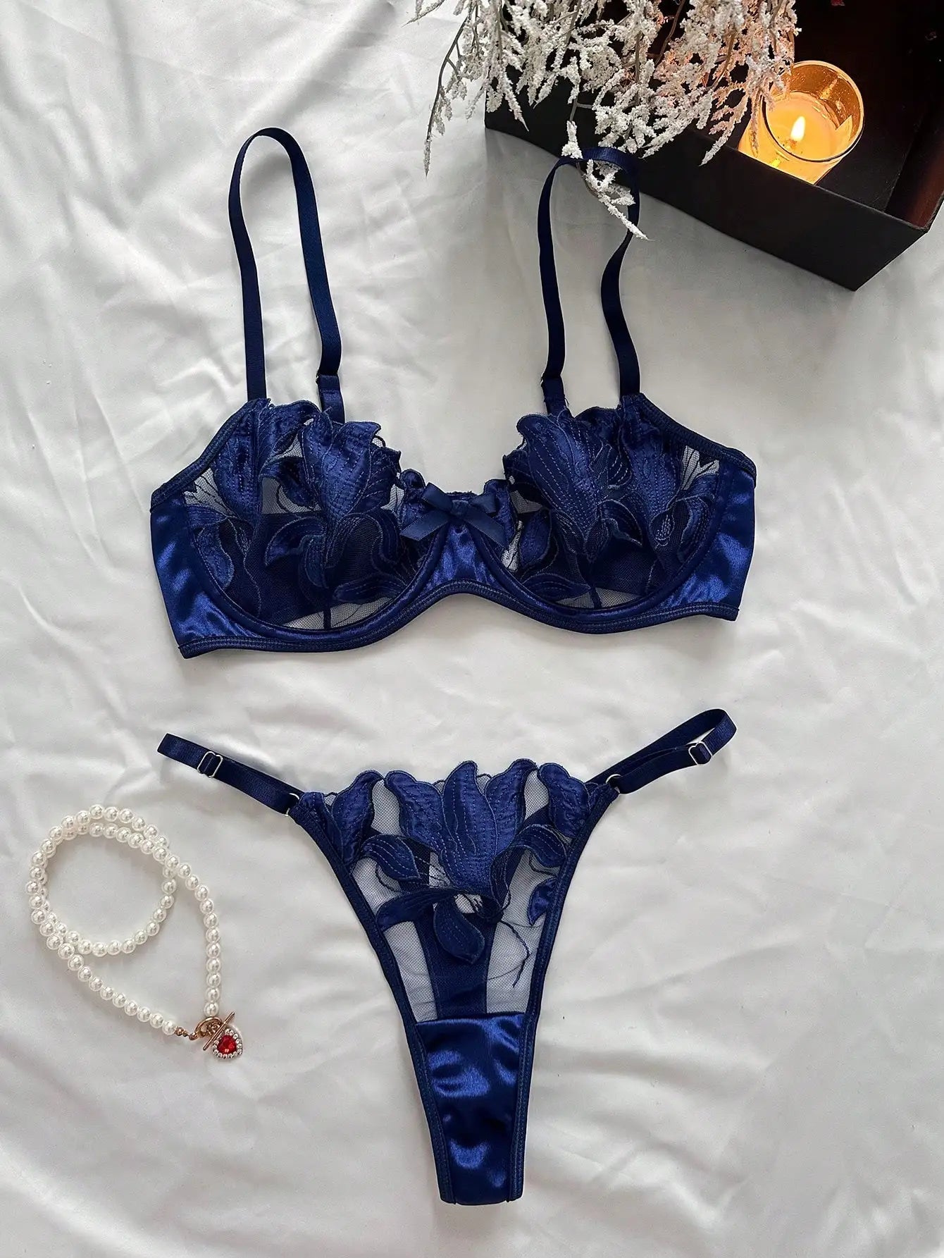 2025 Lace Sexy Erotic Floral Embroidery Lingerie Set For Women Sensual Erotic Sexy 2-Piece Bra + Panty Underwear Set luvshop24