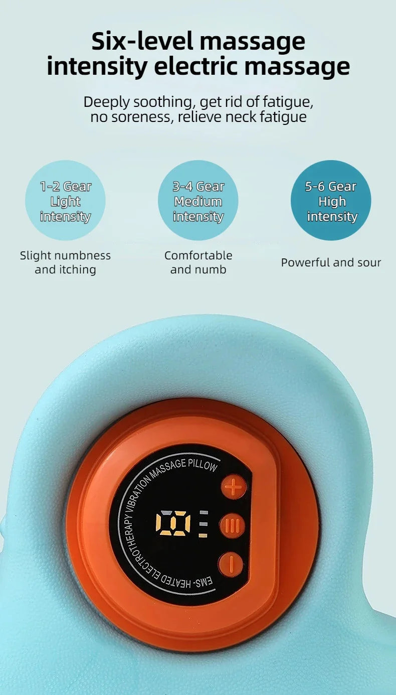 Electric Neck Massager USB Infrared Heating Airbag Neck Traction Vibration Shoulder Cervical Spine Shoulder Support Relax luvshop24